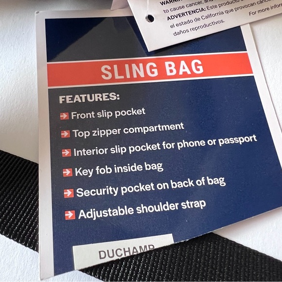 DUCHAMP MINI FLIGHT SLING BAG CAMO PRINT NWT - Picture 10 of 15